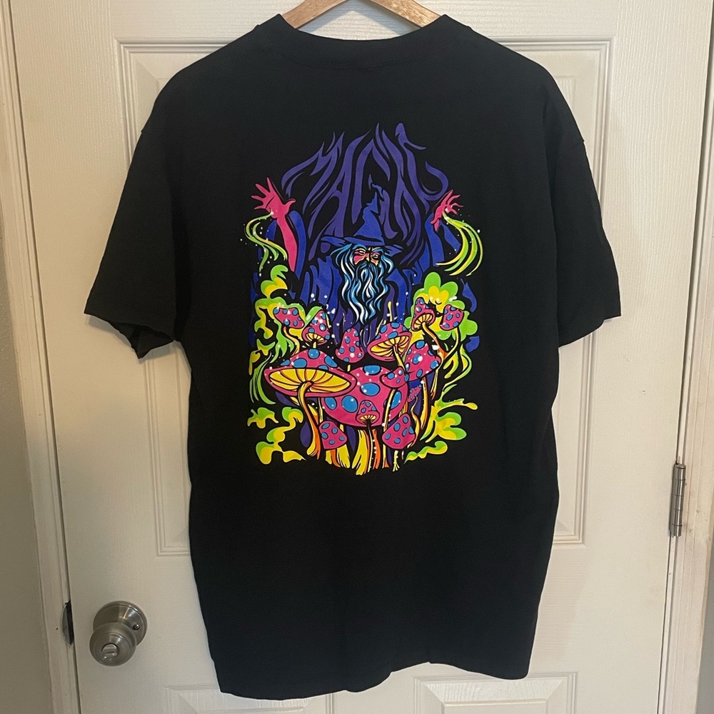 A-Lab Magic Mushrooms Mens Short Sleeve Tee (Black)
